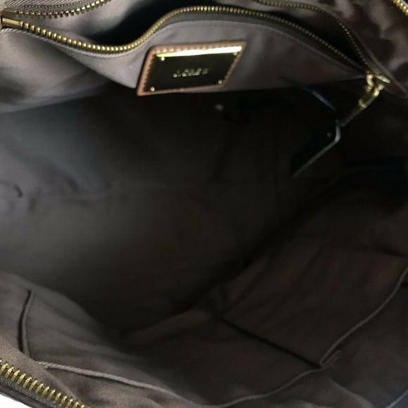 J Crew Large Light Brown Leather Trapeze Tote - Picture 8 of 8